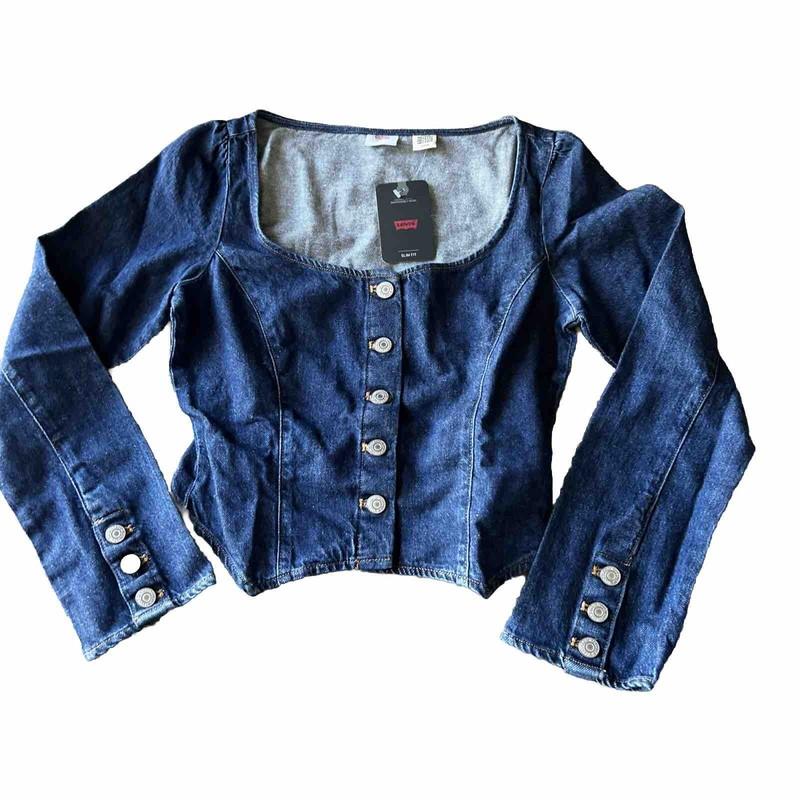 Levi’s LONG SLEEVE CORSET BLOUSE Small Slim Fit Women $79