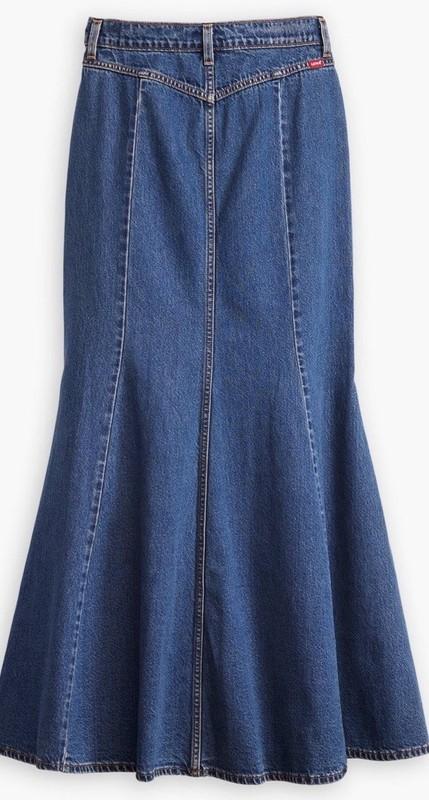 Levi’s Mermaid Maxi Long Flare Denim Skirt Premium Tag Size. 24W True Size 26’’W