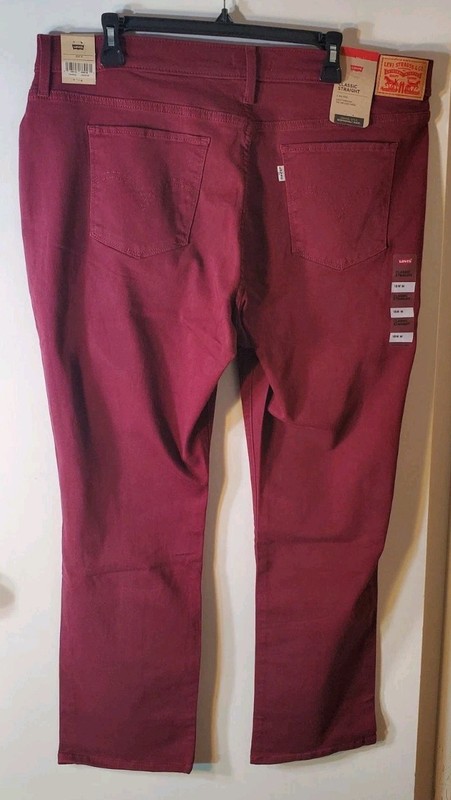 Levi's Plus Classic Straight Jeans Windsor Wine- Size 18W