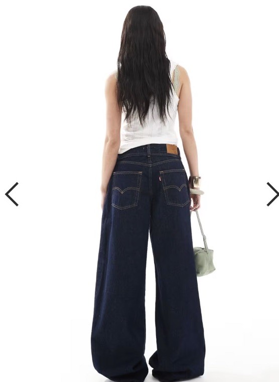 Levi's Premium Xl Baggy Straight Women's Jeans Size:W25 X L31 Color: Dark Blue