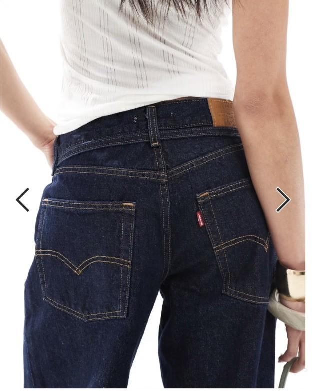 Levi's Premium Xl Baggy Straight Women's Jeans Size:W25 X L31 Color: Dark Blue