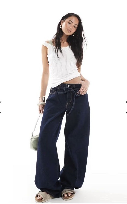 Levi's Premium Xl Baggy Straight Women's Jeans Size:W25 X L31 Color: Dark Blue