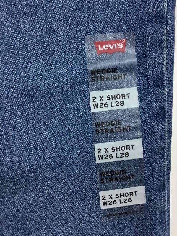 Levi's Wedgie Straight Jeans Womens 2 X Short 26x28 Blue High Rise Button Fly
