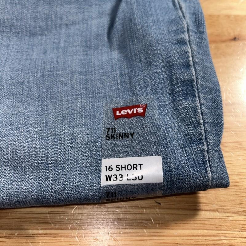 Levi's Women's 711 Skinny Jeans Color New Sheriff Med Wash 16 Short 33x30 NWT