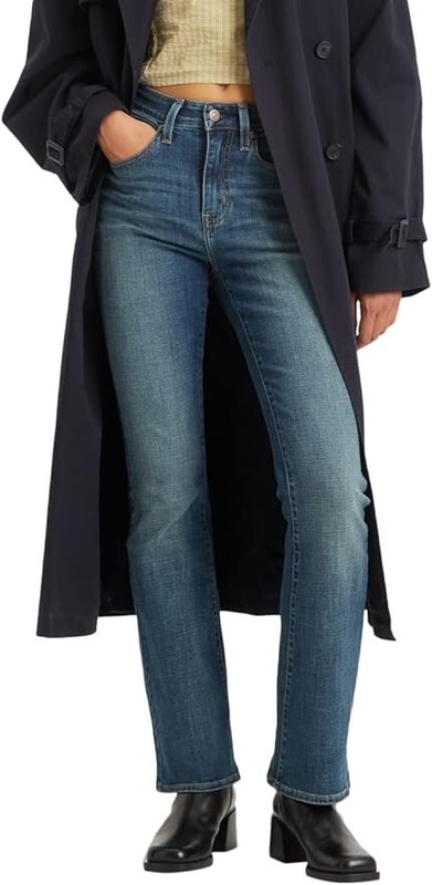 Levi's Women's 725 High-Rise Bootcut Worn-in Dark Indigo Jeans 25 x 30