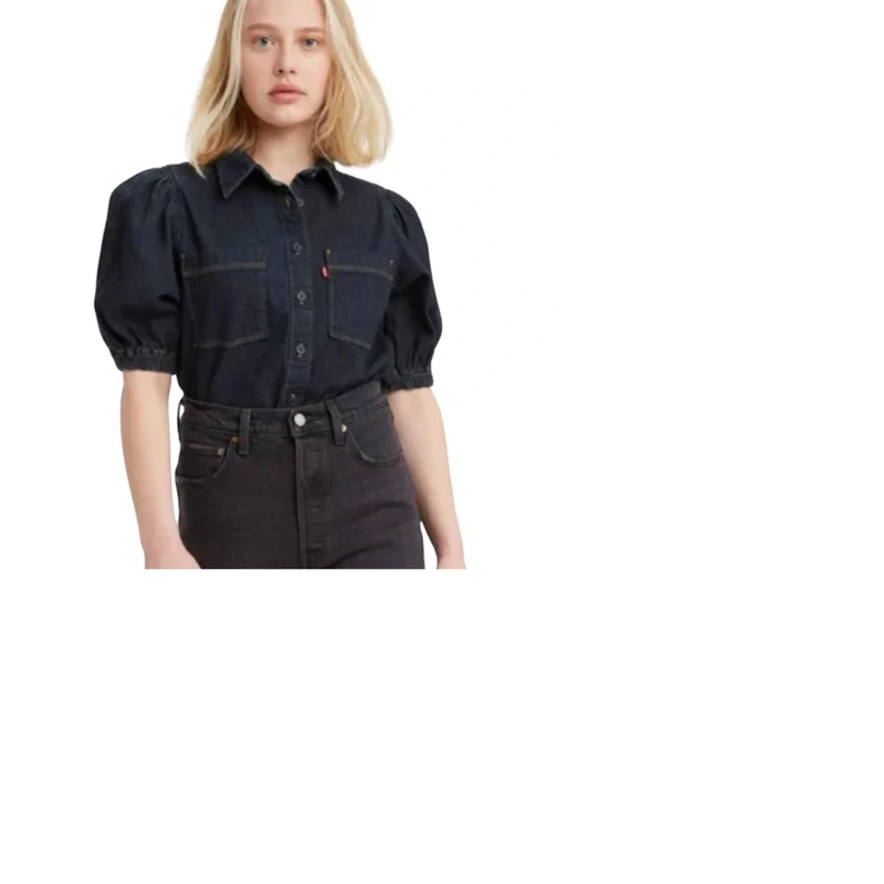 LEVI'S WOMEN'S ALICE SHORT SLEEVE DENIM BLOUSE - SELECT COLOR & SIZE MSRP $49.99