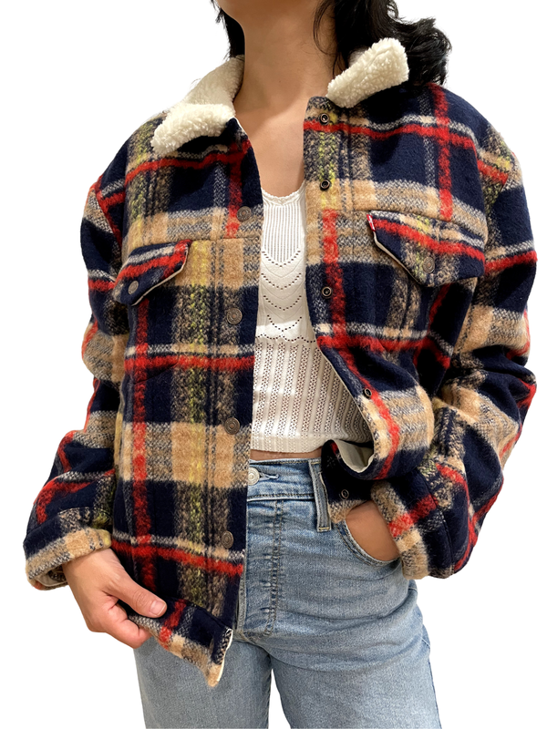 Levi's Women's Limited Edition Premium Wool Trucker Jacket - Plaid