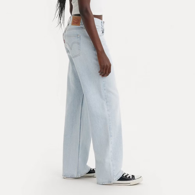 Levi's Women's Low-Rise Superlow Loose Jeans - Abraided Art 27: Midweight Denim