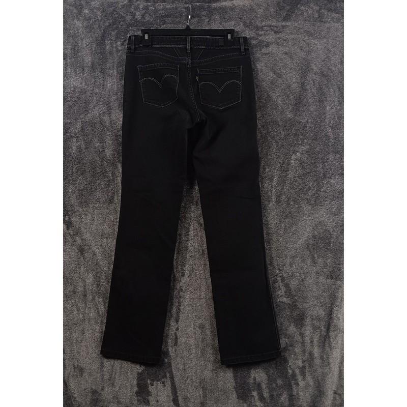 Levi's Womens Demi Curve Classic Rise Straight Leg Black Jeans Size 29