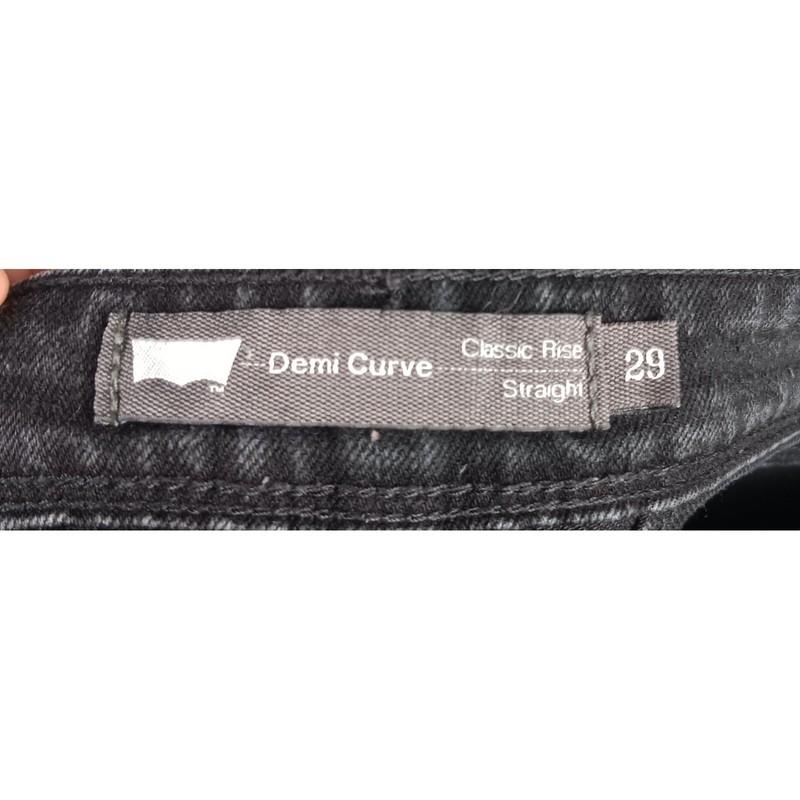 Levi's Womens Demi Curve Classic Rise Straight Leg Black Jeans Size 29