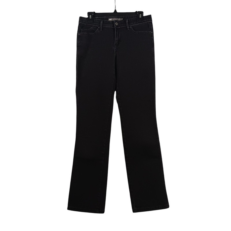 Levi's Womens Demi Curve Classic Rise Straight Leg Black Jeans Size 29