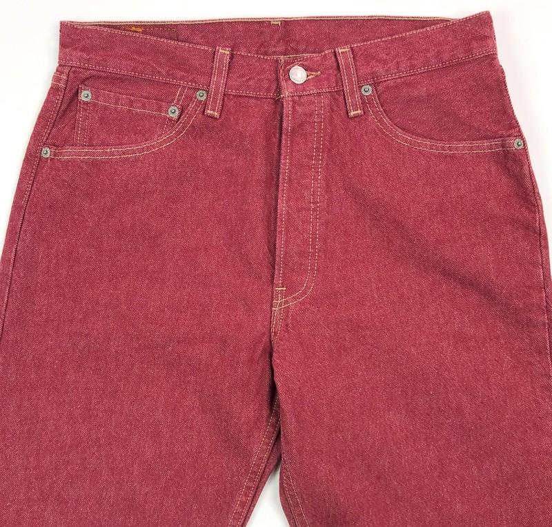 Levis 501 For Women 33x32 Red Jeans Button Fly Straight Leg Vintage Made In USA