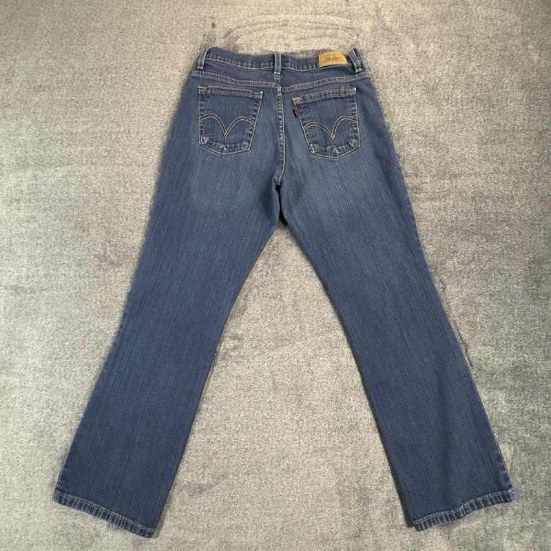 Levis 550 Jeans Womens 8 Short Blue Relaxed Boot Cut Medium Wash Country Pockets