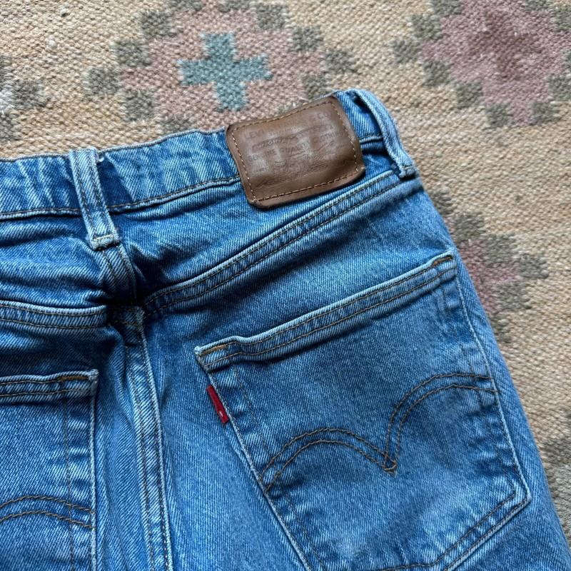 Levis Jeans Womens 27 Ribcage Straight Light Levis Premium 501 Big E Stretch