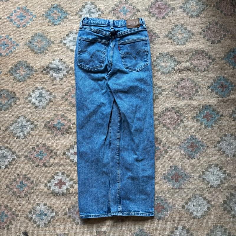 Levis Jeans Womens 27 Ribcage Straight Light Levis Premium 501 Big E Stretch