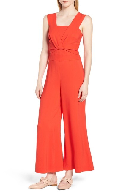 Lewit Twist Detail Red Poppy Jumpsuit Size 6 L55720