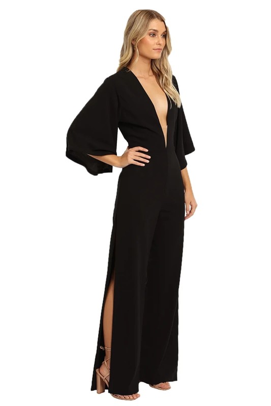 LEXI Soleste Jumpsuit Black Party Formal Date Size 10 AU RRP 299 WITH DEFECTS