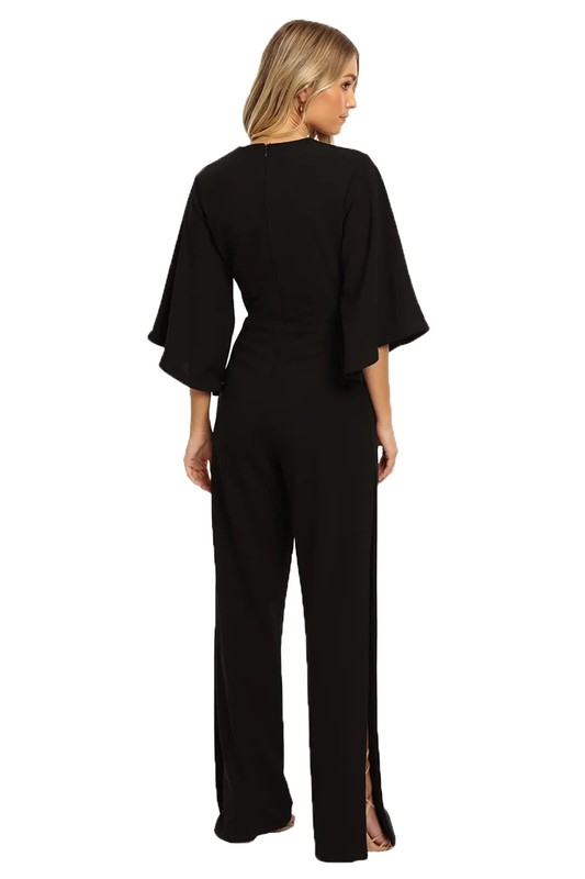 LEXI Soleste Jumpsuit Black Party Formal Date Size 10 AU RRP 299 WITH DEFECTS