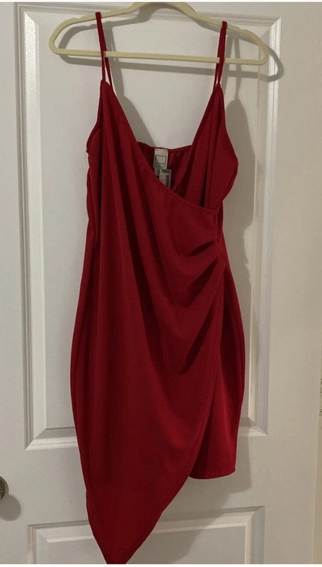 Lilian Red Formal Party Dress Spaghetti Straps Fitted Lillian Size 2X