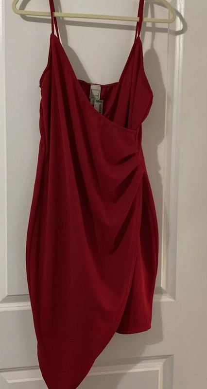 Lilian Red Formal Party Dress Spaghetti Straps Fitted Lillian Size 2X