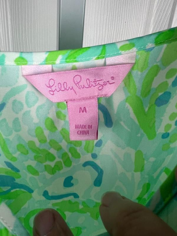 Lilly Pulitzer Deanna Romper Pool Blue Any Fins Possible Women’s Size Medium M