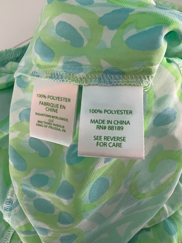 Lilly Pulitzer Deanna Romper Pool Blue Any Fins Possible Women’s Size Medium M