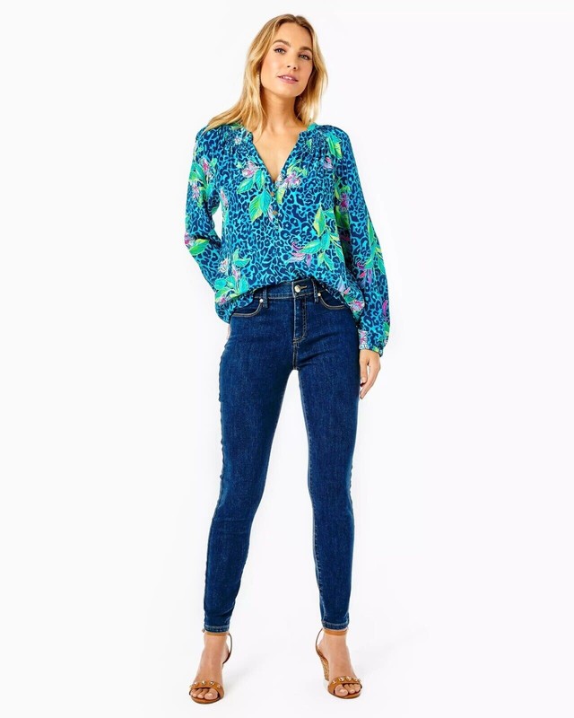 Lilly Pulitzer Eagan Women's High Rise Skinny Jeans US 4
