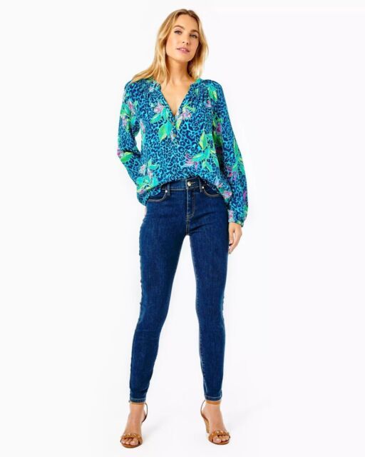 Lilly Pulitzer Eagan Women's High Rise Skinny Jeans US 4