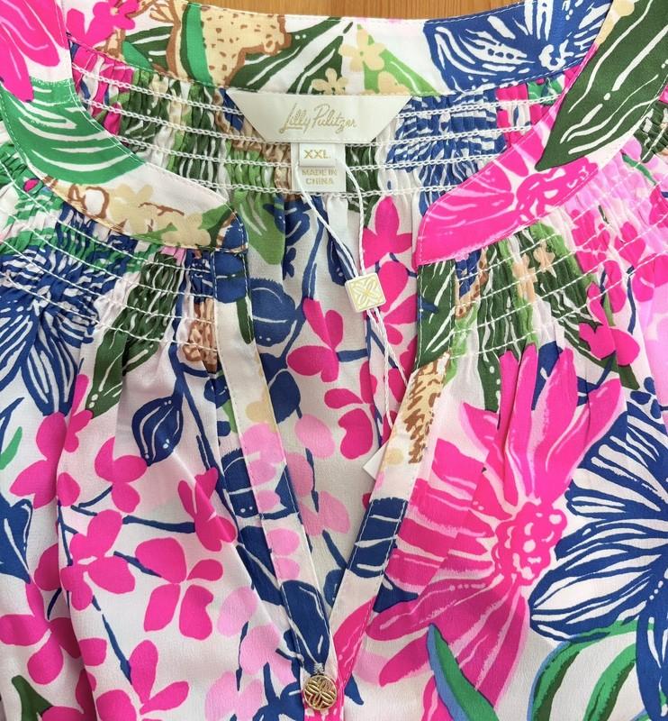 Lilly Pulitzer Elsa Silk Top Multi Endless Summers Size XS/S/XL/XXL