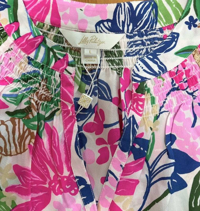 Lilly Pulitzer Elsa Silk Top Multi Endless Summers Size XS/S/XL/XXL