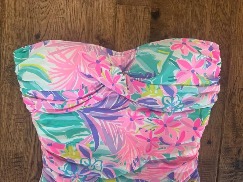 Lilly Pulitzer Flamenco One Piece Swimsuit Strapless It Was All A Dream Size 8