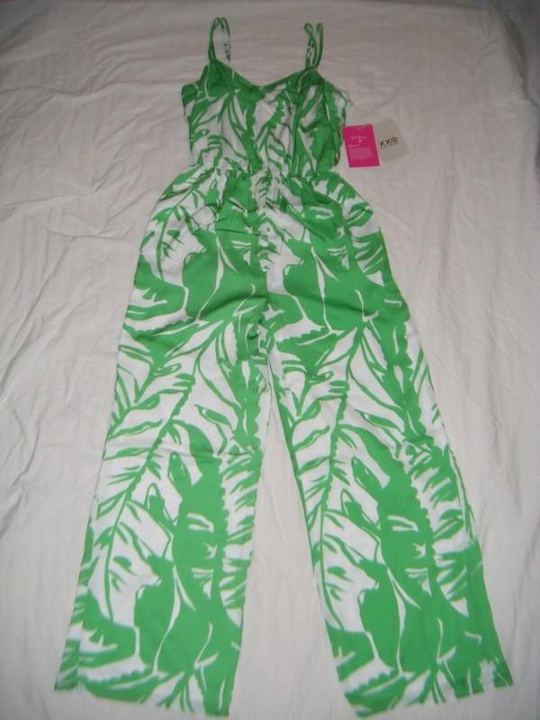 Lilly Pulitzer For Target Green/White Jumpsuit Romper Womens Size XS