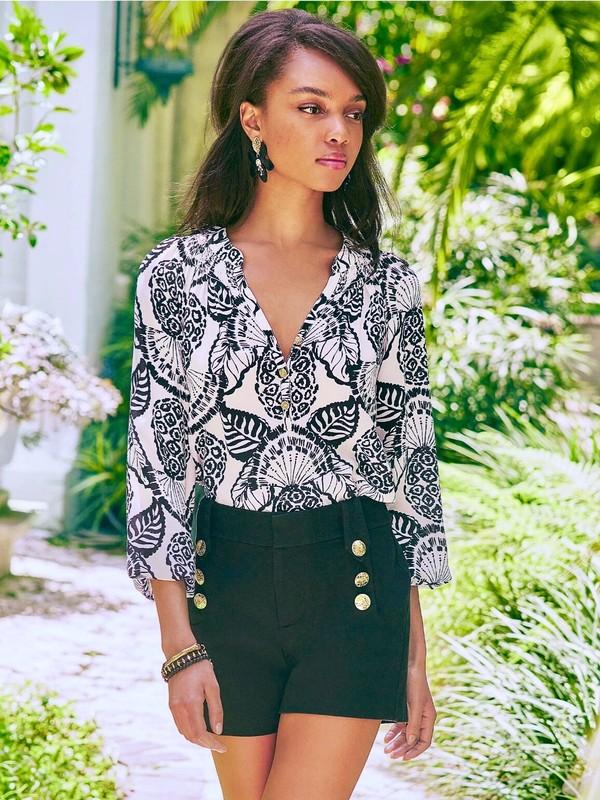 Lilly Pulitzer NWT Elsa Silk Top Surf Coconut