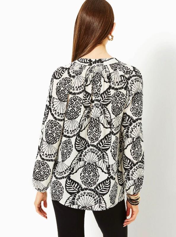Lilly Pulitzer NWT Elsa Silk Top Surf Coconut