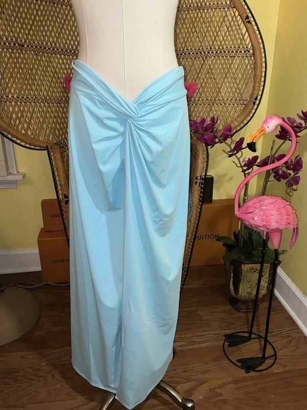 Lilly Pulitzer NWT Leevy Sarong Cover-Up Fresh Water Blue Size L XL