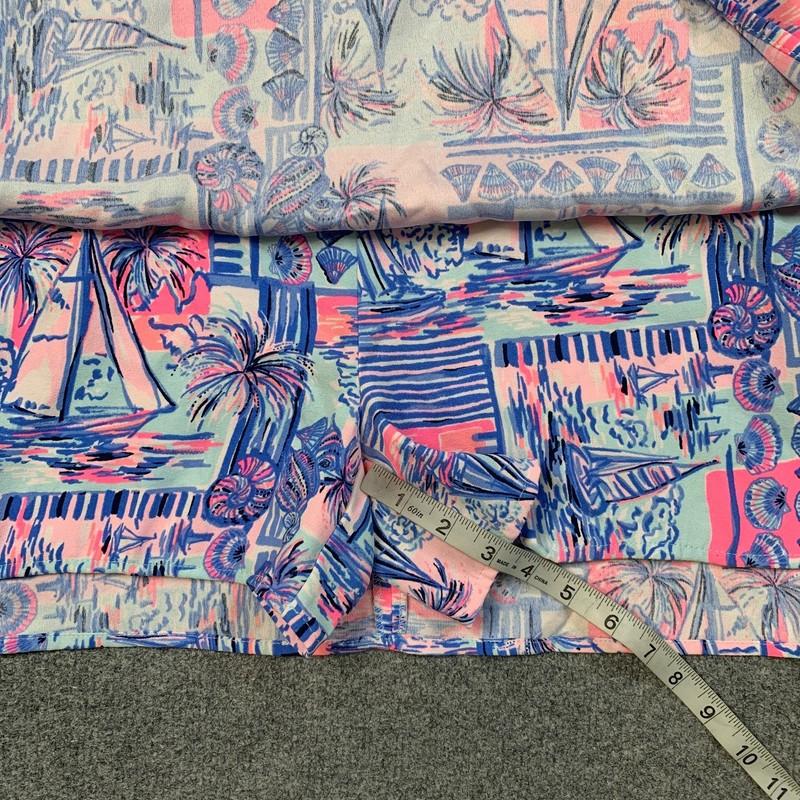 Lilly Pulitzer Romper Womens 4 Multi Sahar Buoy Nautical Tie Side Playsuit Dress