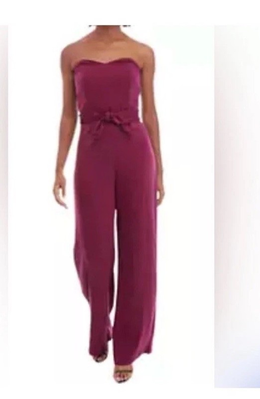 Lilly Pulitzer Rosalie Strapless Jumpsuit Amarena Cherry Corset Top NWT $238 Sz8