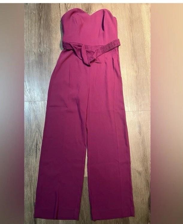 Lilly Pulitzer Rosalie Strapless Jumpsuit Amarena Cherry Corset Top NWT $238 Sz8