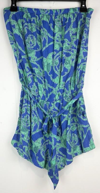 Lilly Pulitzer Sleeveless Loopy Elephant Short Romper Medium