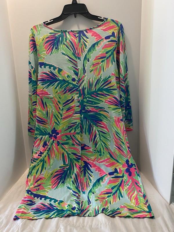 Lily Pullitzer Beautiful Colorful Preowned Dress With 3/4 Length Sleeve- Medium