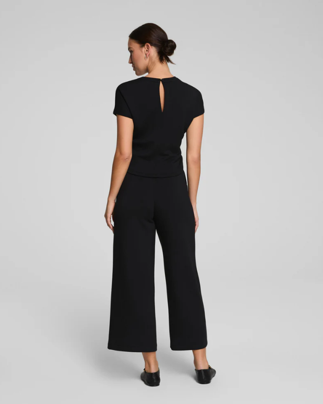 LIMITED EDITION SPANX AirEssentials Tie-Waist Jumpsuit Very Black NEW WITH TAG