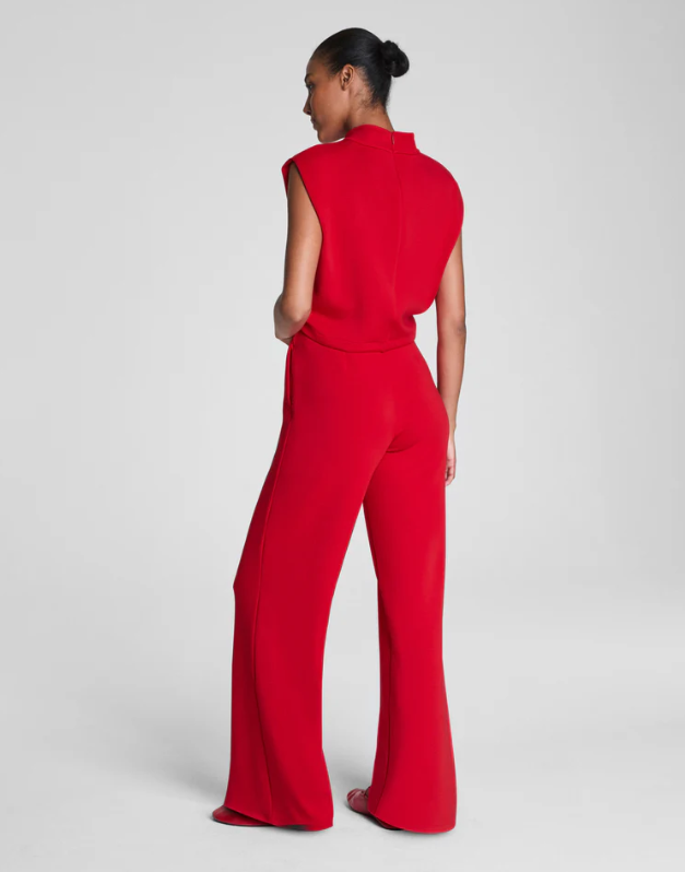 Limited Stock SPANX AirEssentials® Mockneck Jumpsuit - Red (Regular) NEW WITH TA