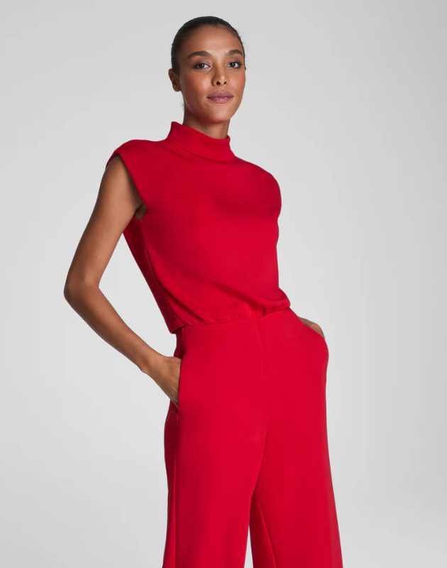 Limited Stock SPANX AirEssentials® Mockneck Jumpsuit - Red (Regular) NEW WITH TA
