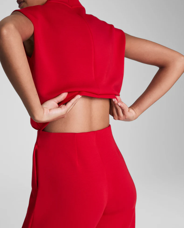 Limited Stock SPANX AirEssentials® Mockneck Jumpsuit - Red (Regular) NEW WITH TA