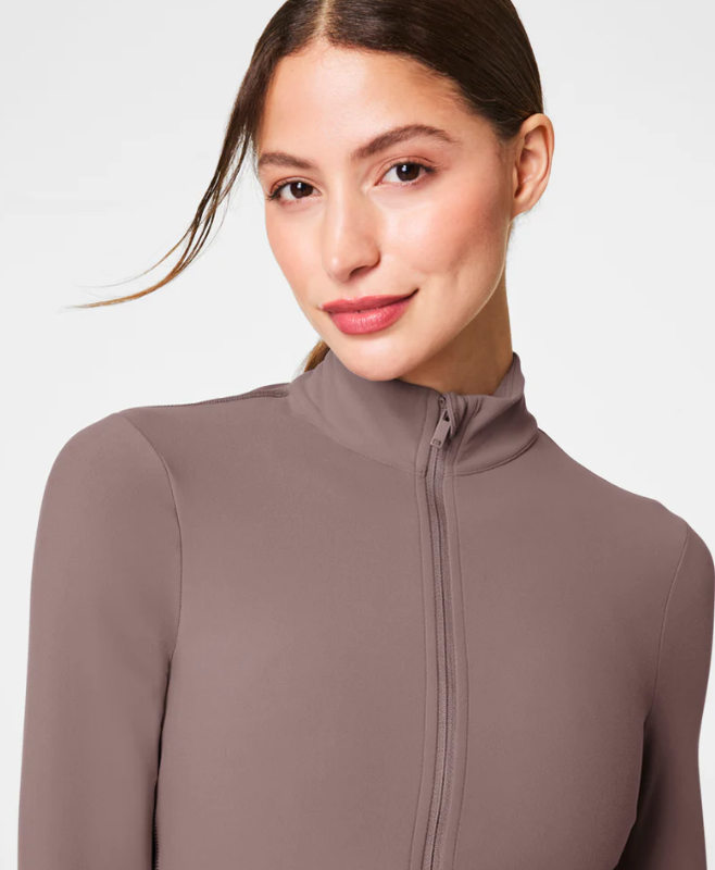 Limited Stock SPANX Smooth OnForm Full Zip Jacket Smoke NEW WITH TAG