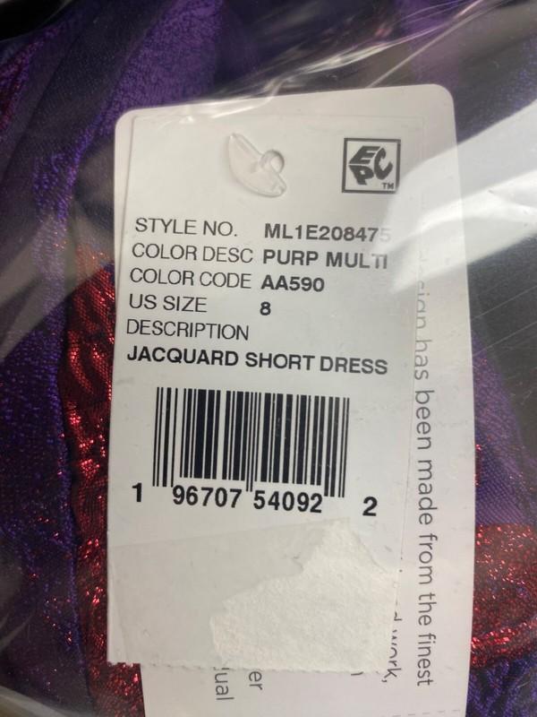 Liv Foster Women's Purple Pink Casual Floral Jacquard Fit & Flare Mini Dress NWT