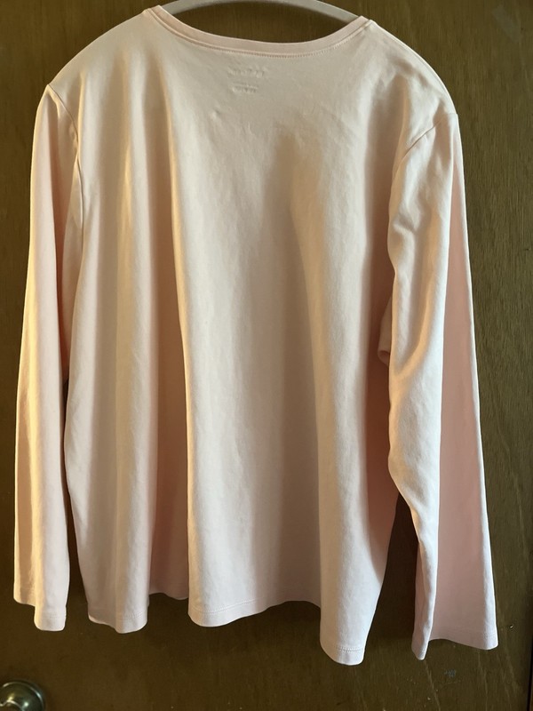 LL Bean Vanilla 2X Long Sleeve Supima Cotton Crew Neck Top Capsule Core
