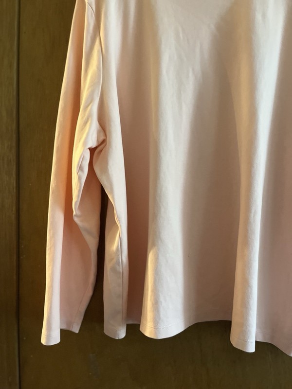 LL Bean Vanilla 2X Long Sleeve Supima Cotton Crew Neck Top Capsule Core