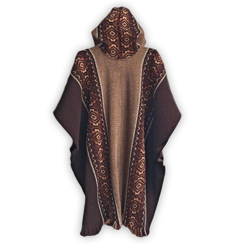 LLAMA WOOL MENS UNISEX SOUTH AMERICAN PONCHO CAPE COAT JACKET CLOAK