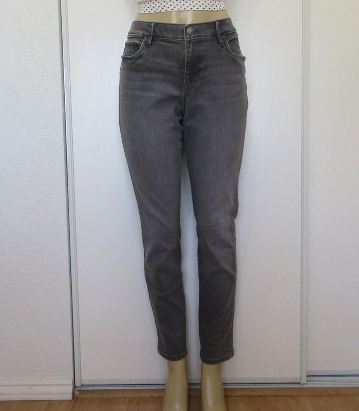 LOFT Ann Taylor Womens Size 12 Gray Jeans Modern Skinny Denim